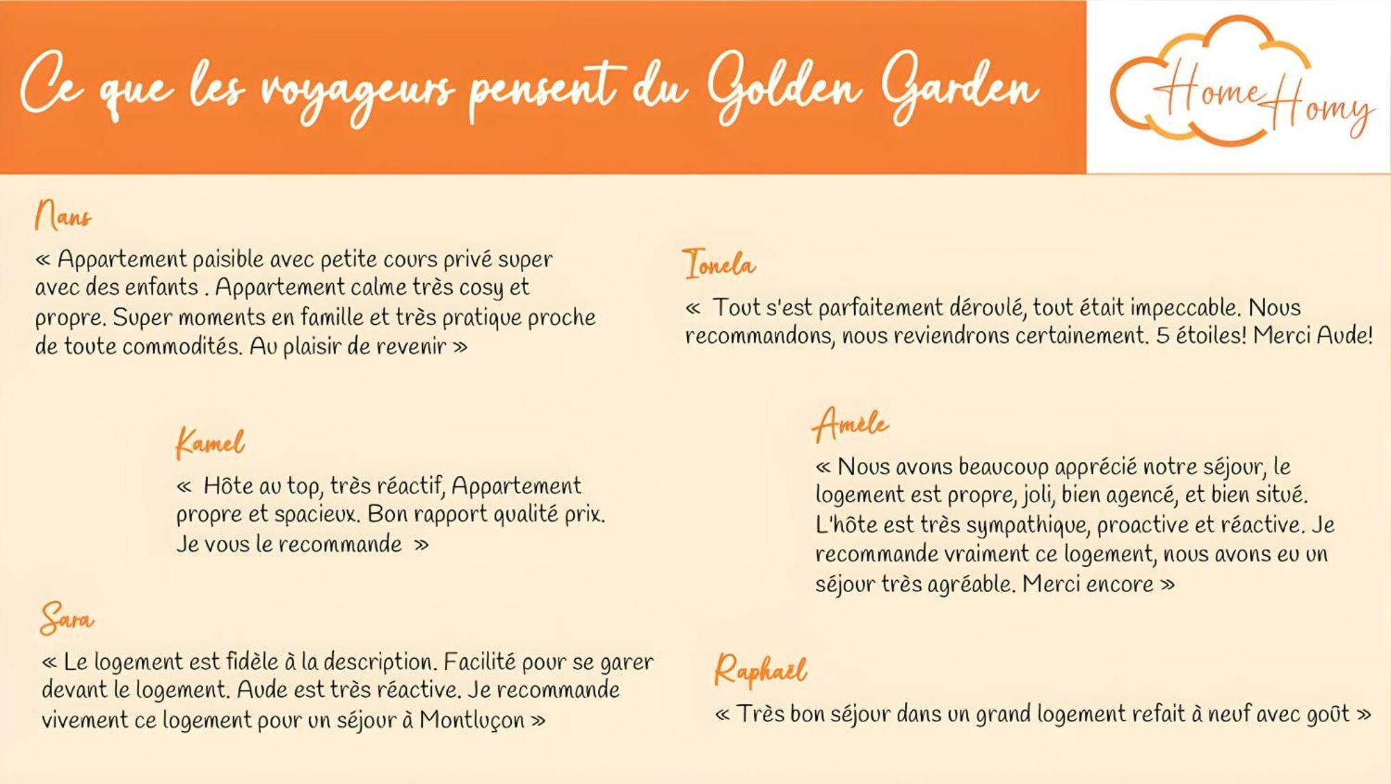 Le Golden Garden - Home Homy Монлюсон Экстерьер фото